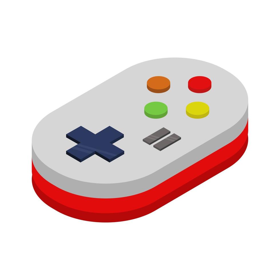 Isometric game pad on white background vector