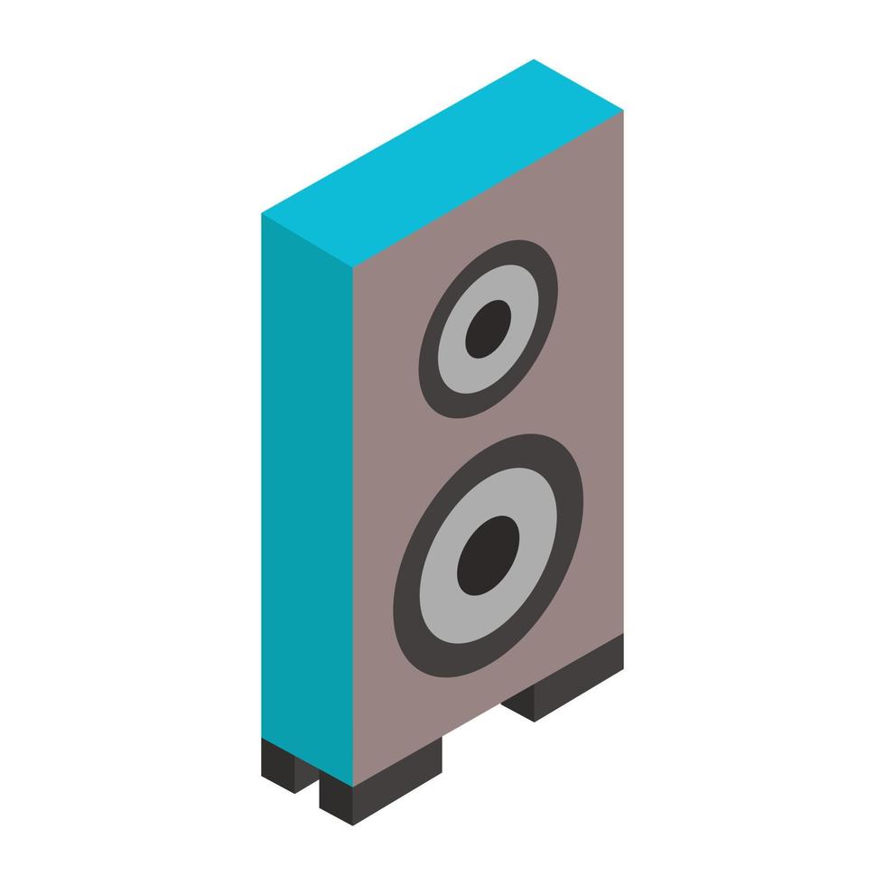 Isometric woofer on a white background vector