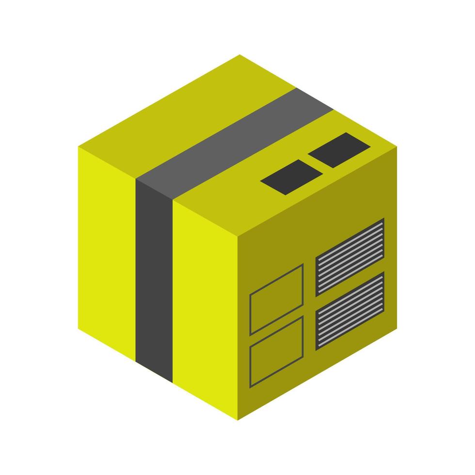 Isometric box on white background vector