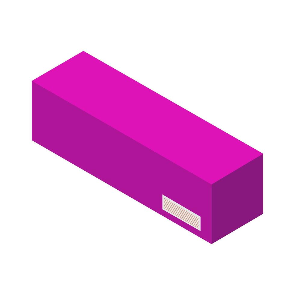 Isometric box on white background vector