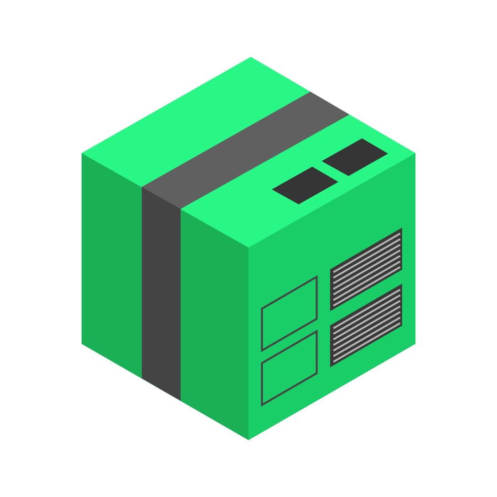 Isometric box on white background vector