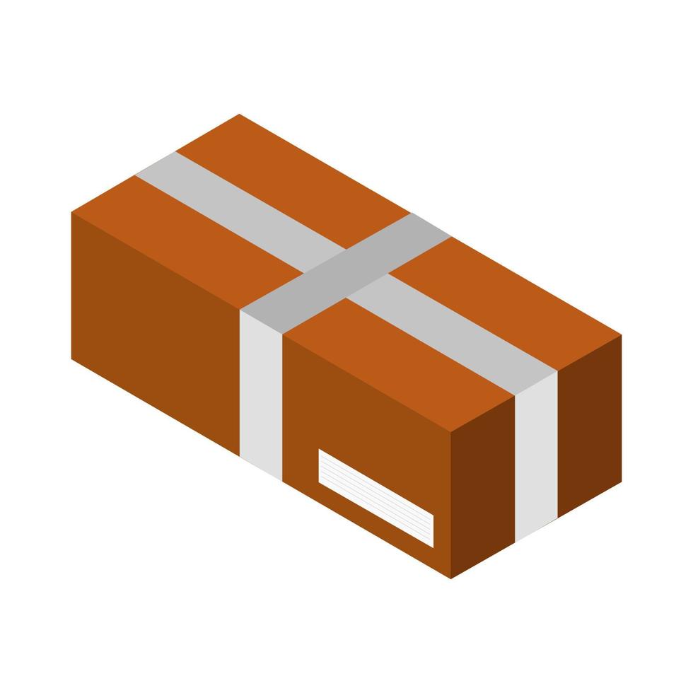 Isometric box on white background vector