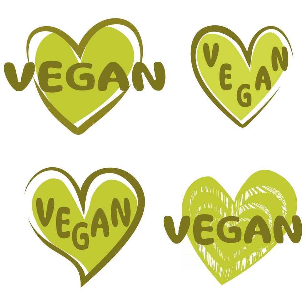 símbolo vegano logotipo del veganismo etiqueta de la dieta vegana o sello de producto alimenticio ecológico vector