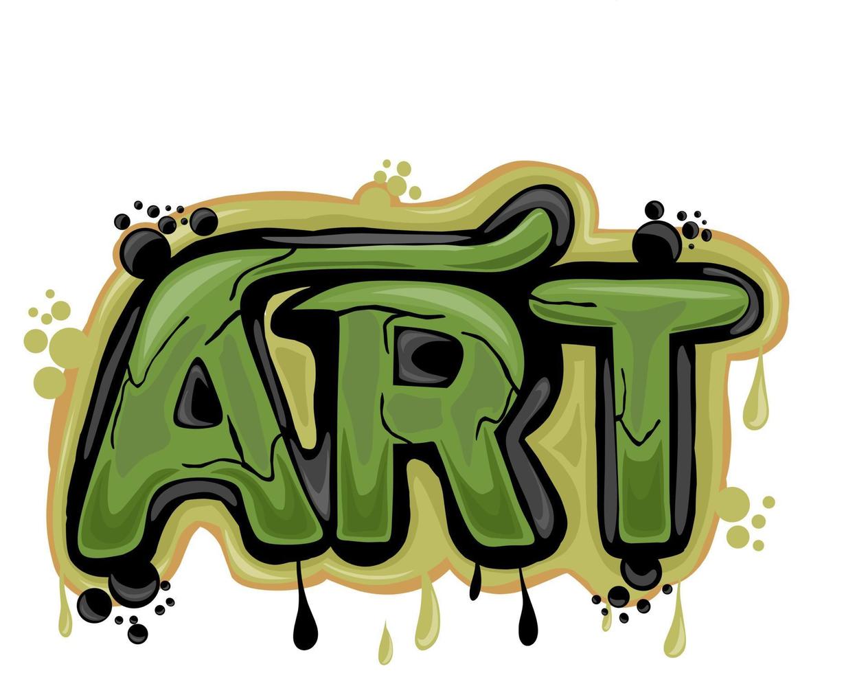 Diseño de graffiti de escritura de arte sobre un fondo blanco. vector