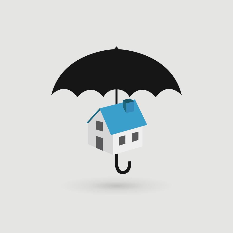 House under an umbrella. vector