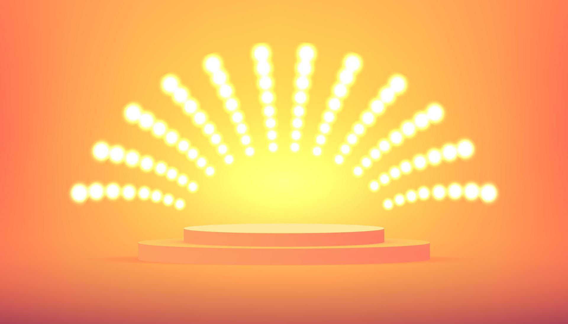 Stage podium with lighting background. 3780915 Vector Art at Vecteezy