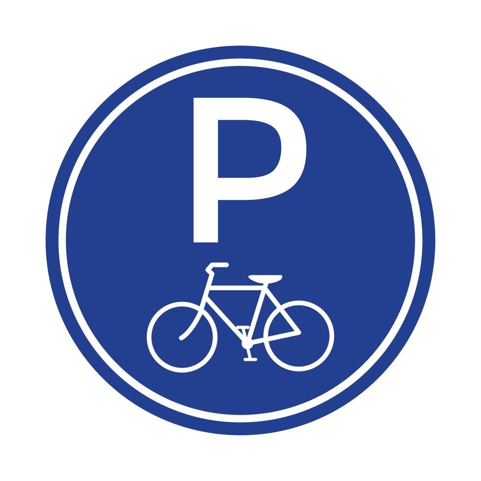 Señal de zona del parque para bicicletas. vector