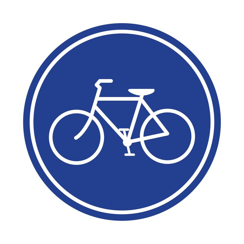 señal de carril bici azul. vector
