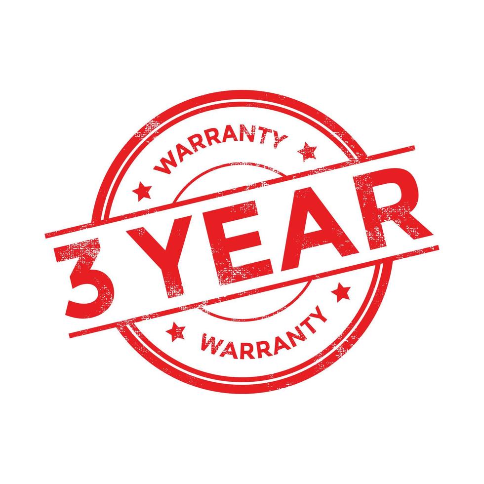 3 years warranty icon isolated on white background. vector