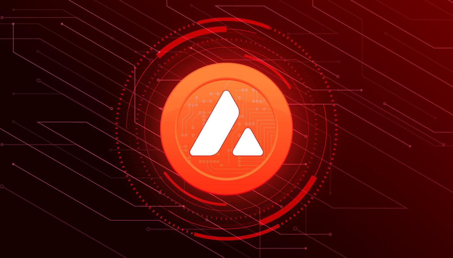 Avalanche AVAX banner. AVAX coin cryptocurrency concept banner background. vector