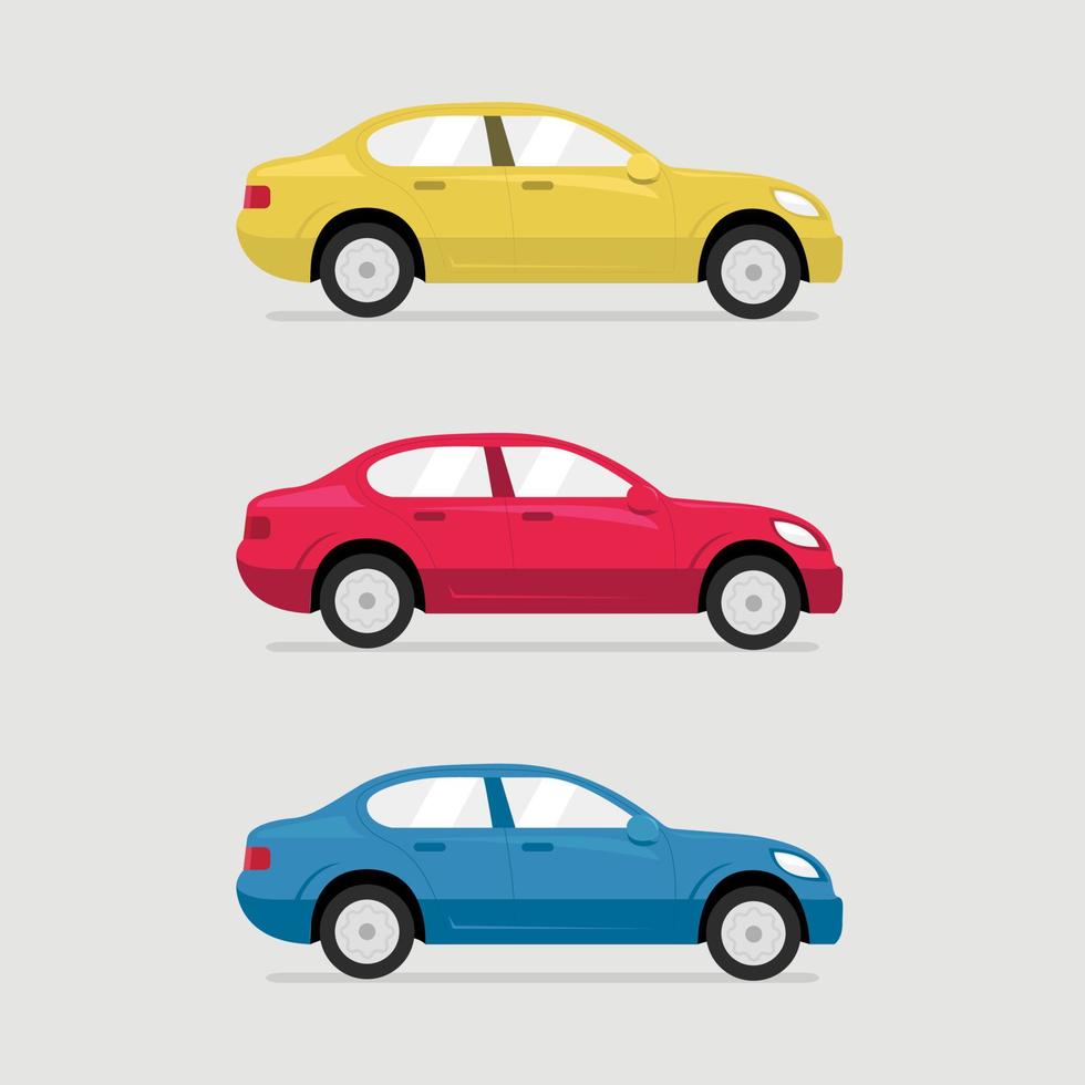 Cars side view. 3781245 Vector Art at Vecteezy