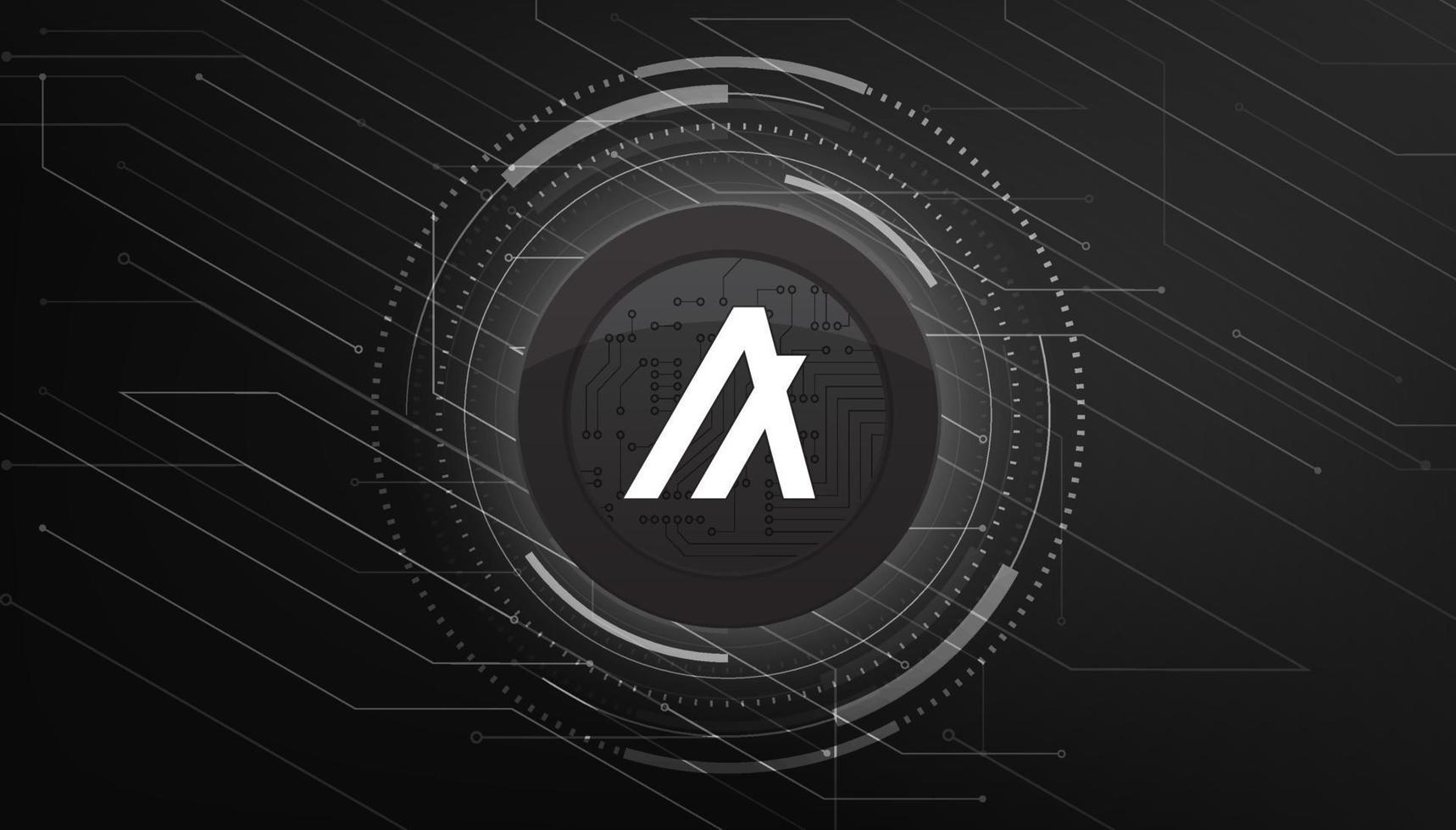 Algorand ALGO coin banner. ALGO coin cryptocurrency concept banner background. vector