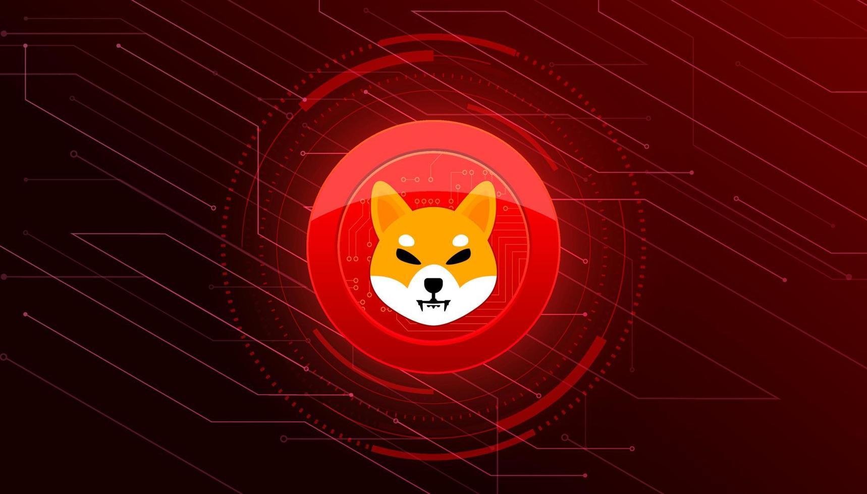 Shiba inu coin banner. SHIB coin cryptocurrency concept banner background. vector