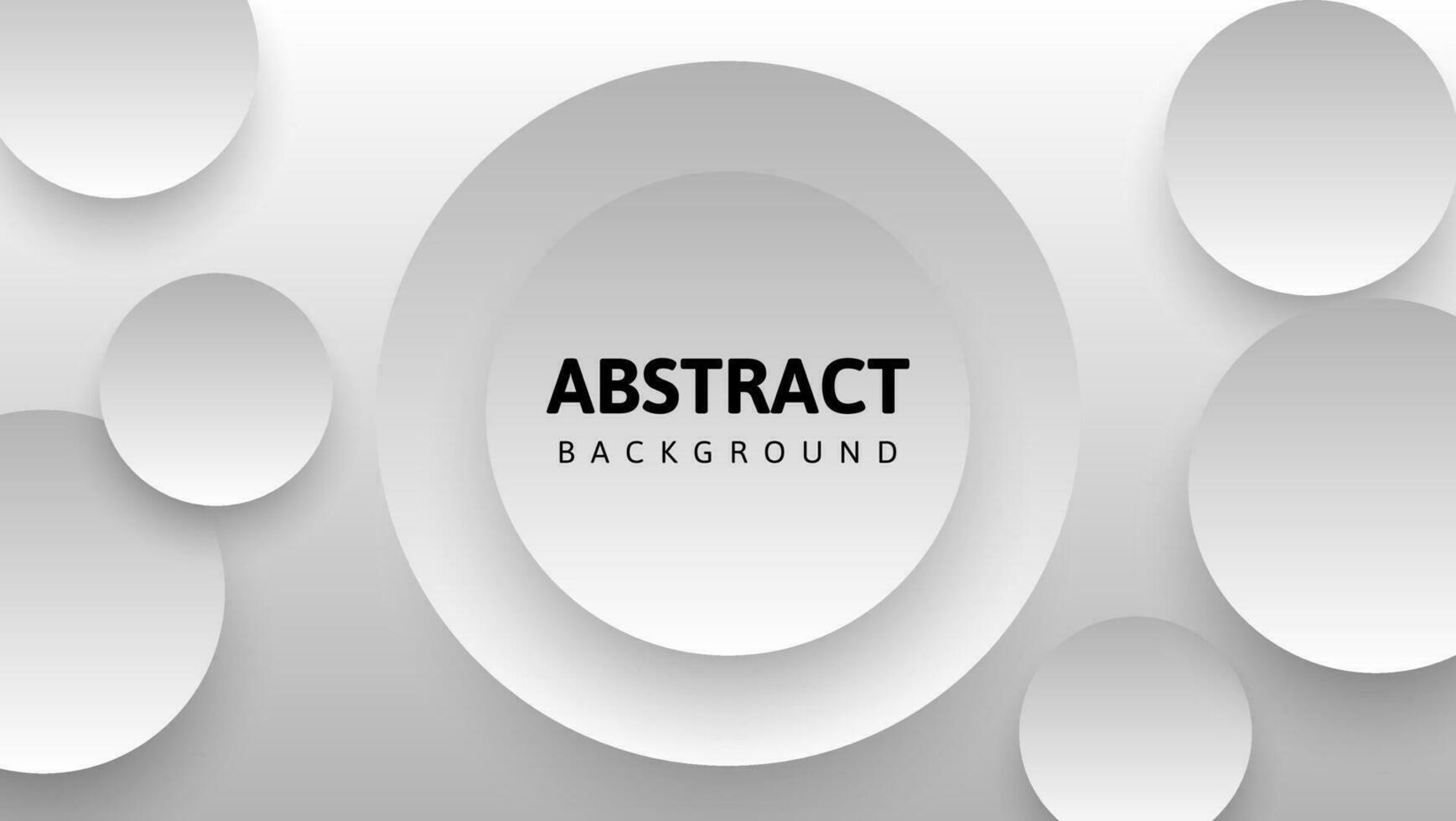 abstract 3D circle paper style layer background with white color vector