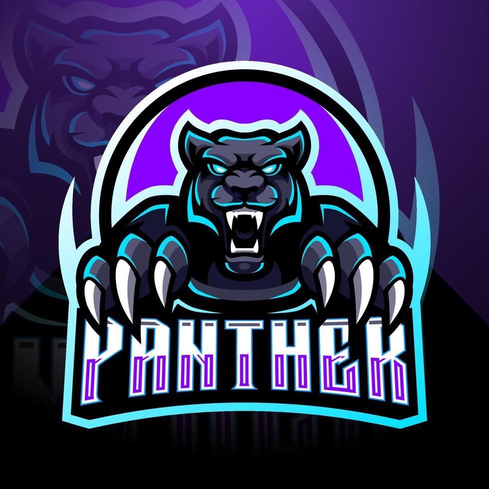 diseño de logotipo de mascota panther esport vector