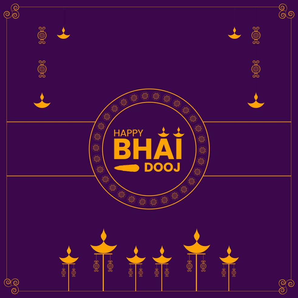 bhai dooj celebration of brother sister social media post vector