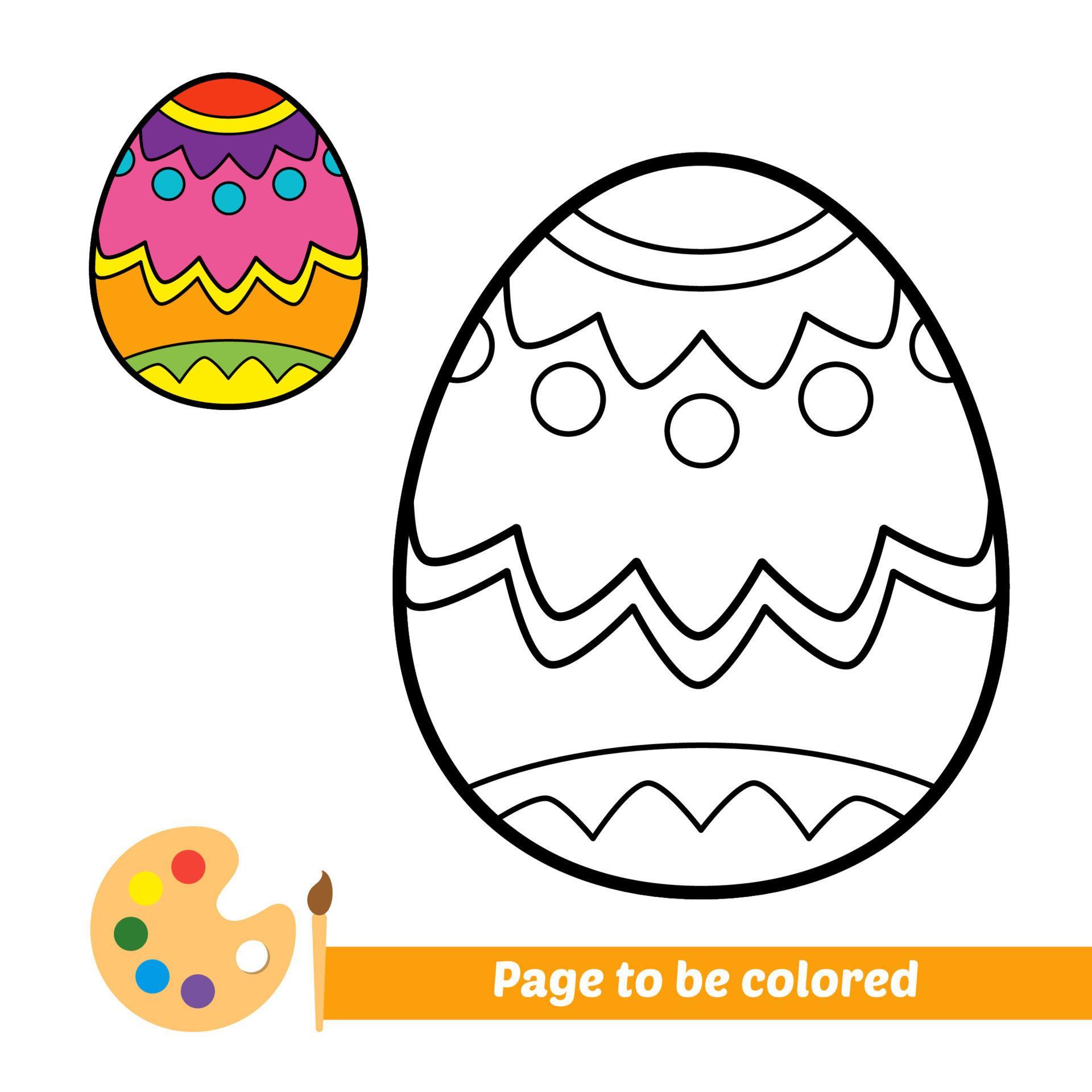 Coloring book for kids, easter egg vector 20 Vector Art at ...