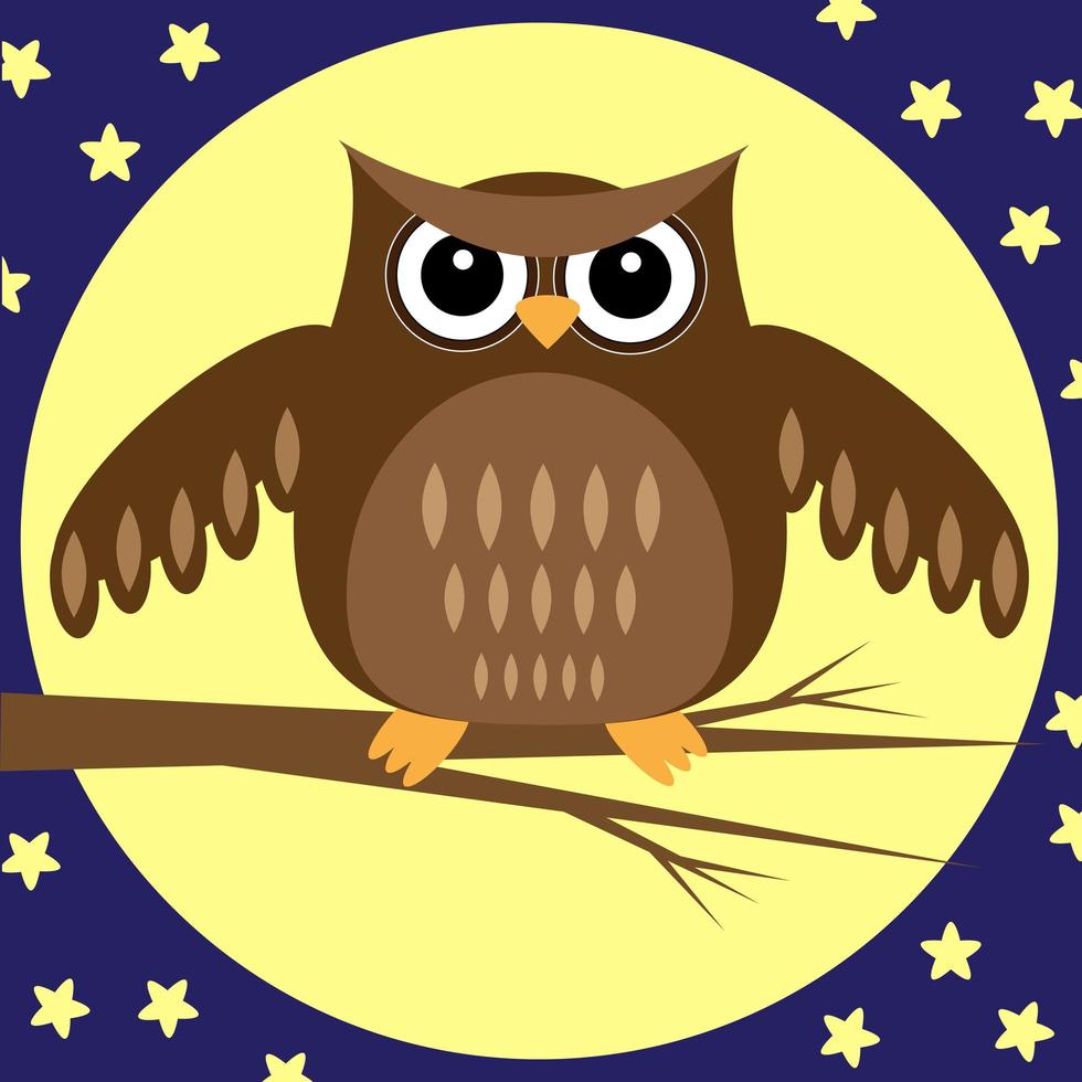 Owl at Night vector