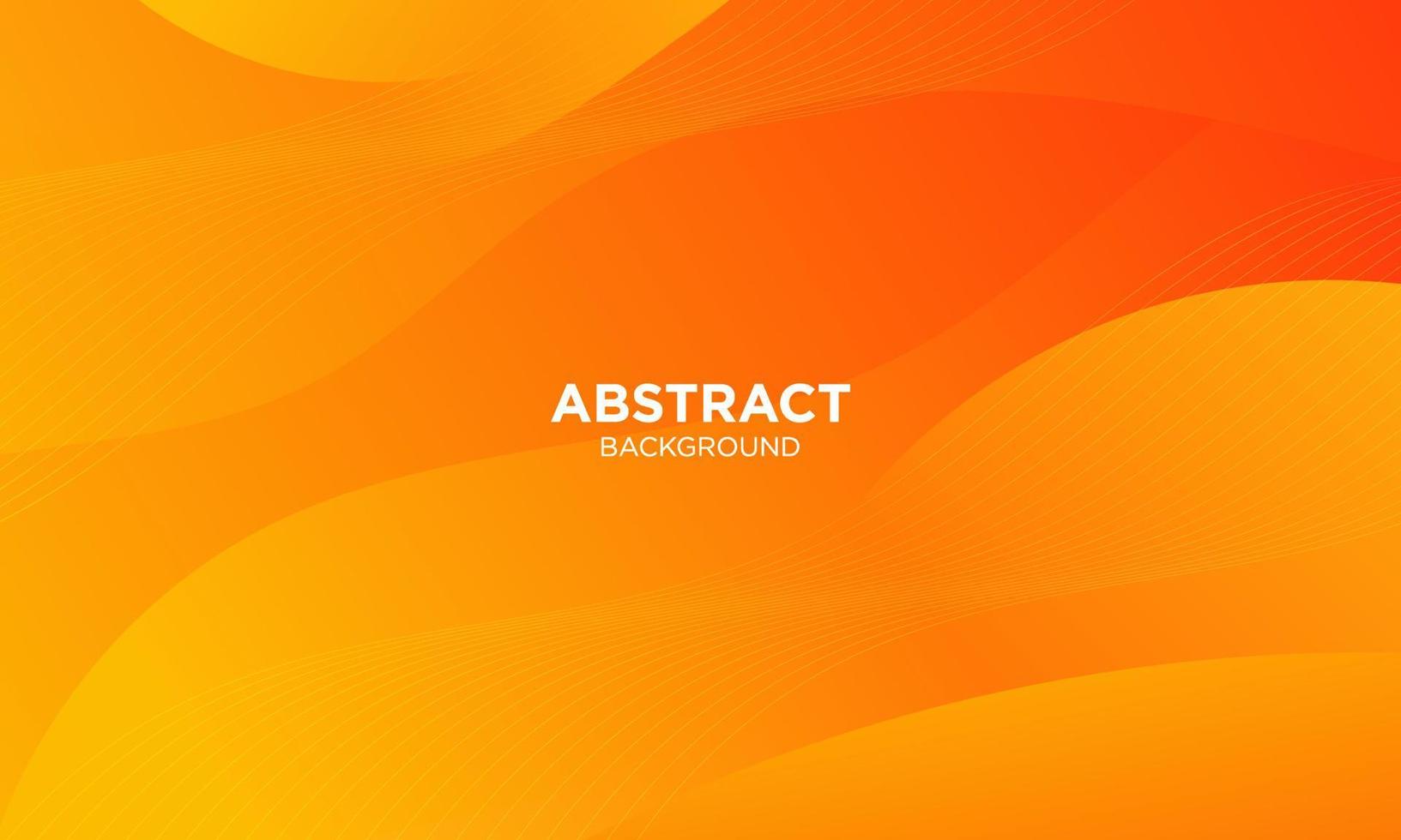 Fondo de onda de fluido naranja abstracto vector