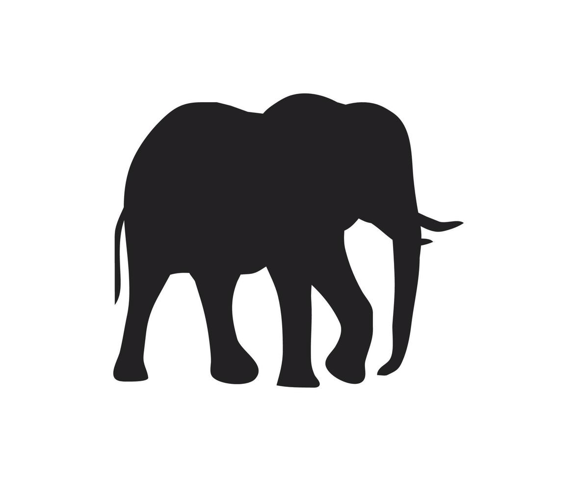 la silueta del elefante vector