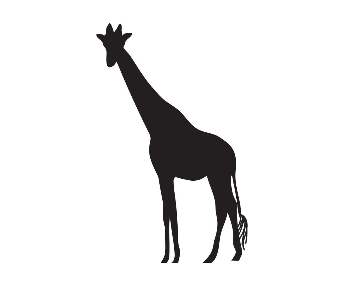 the giraffe silhouette vector