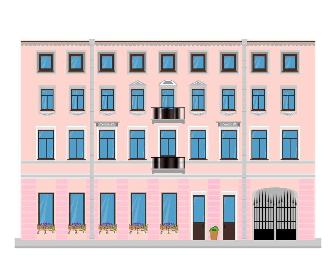 beautiful house in European style, like in Saint Petersburg or Paris vector