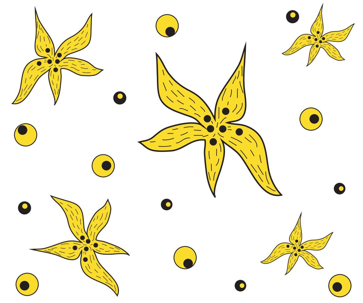 seamless pattern of wild scary flowers vector