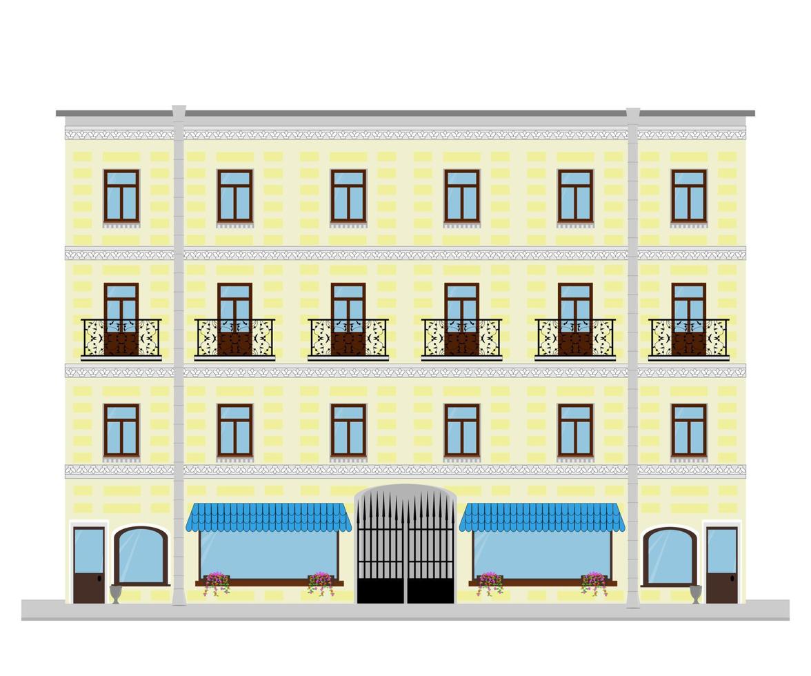beautiful house in European style, like in Saint Petersburg or Paris vector