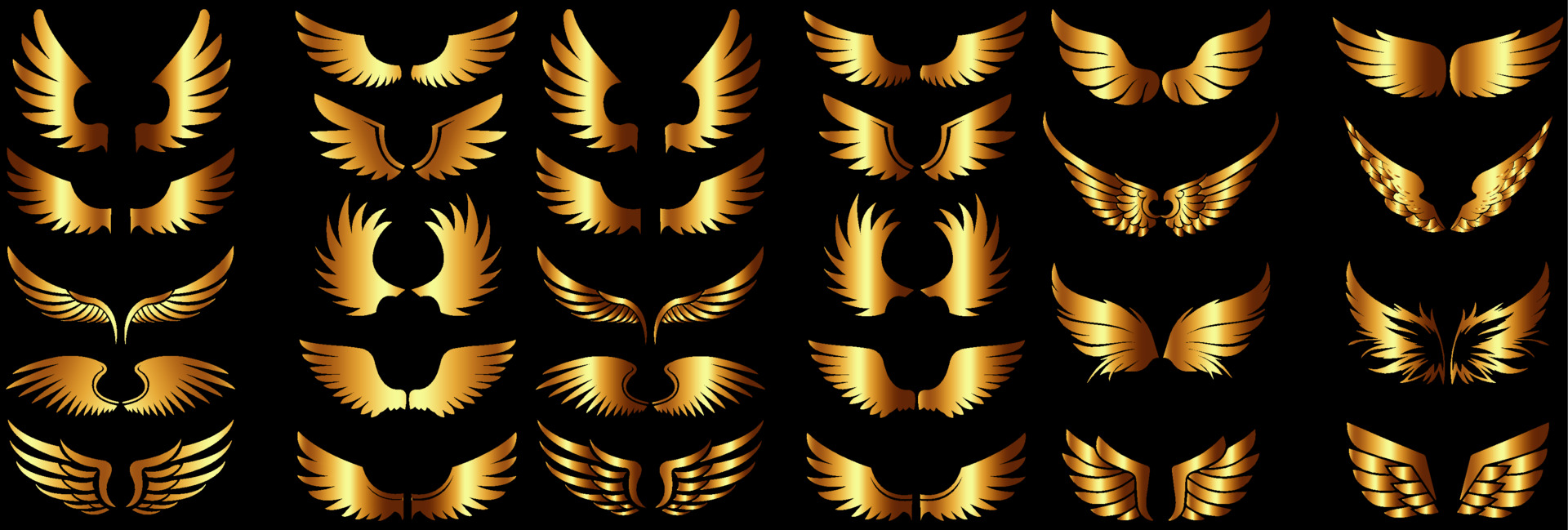 Gold Wings Vector Art, Icons, and Graphics for Free Download
