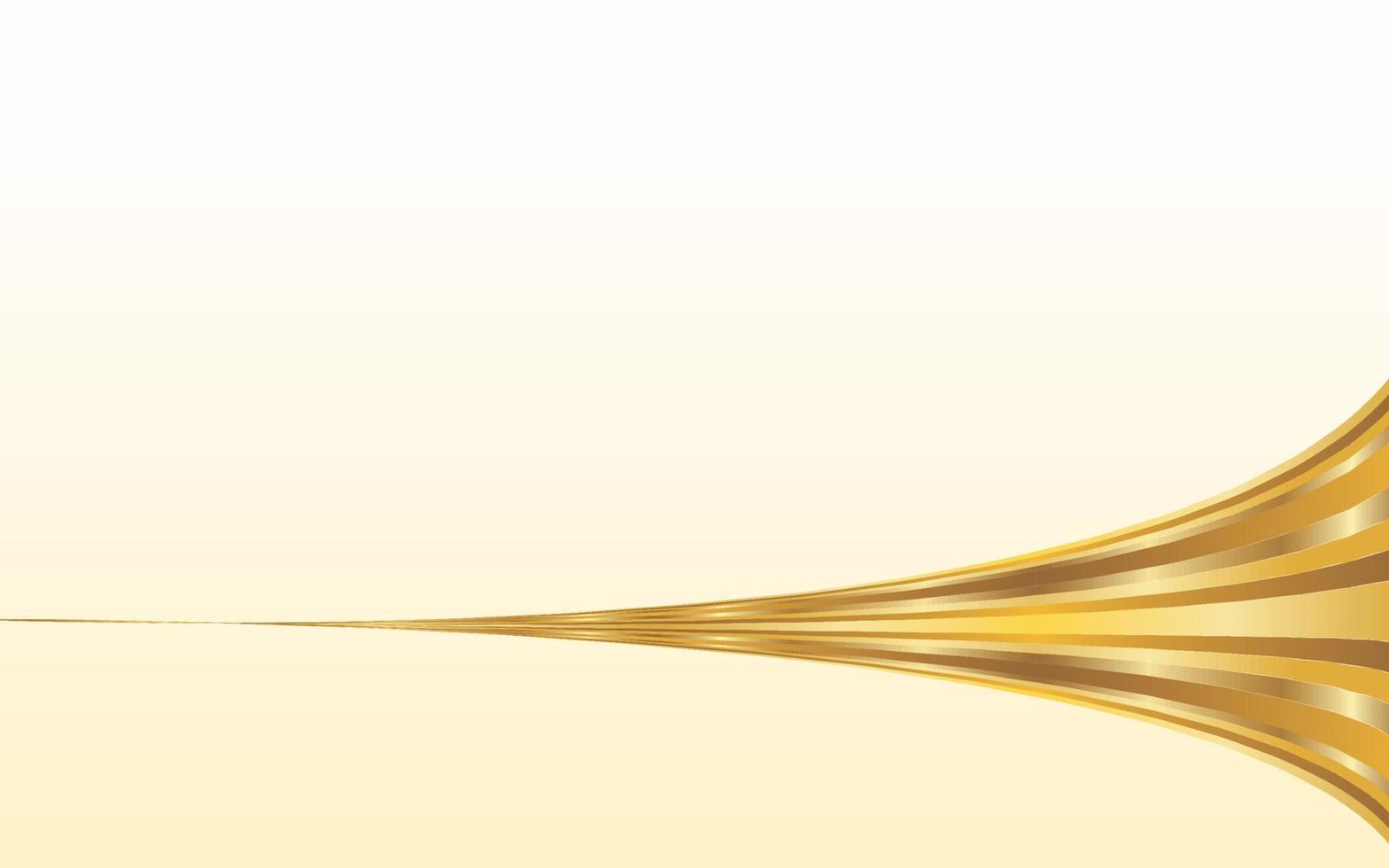 Gold 3D Wave Abstract Background vector