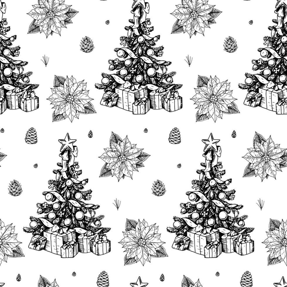 Christmas seamless pattern vector