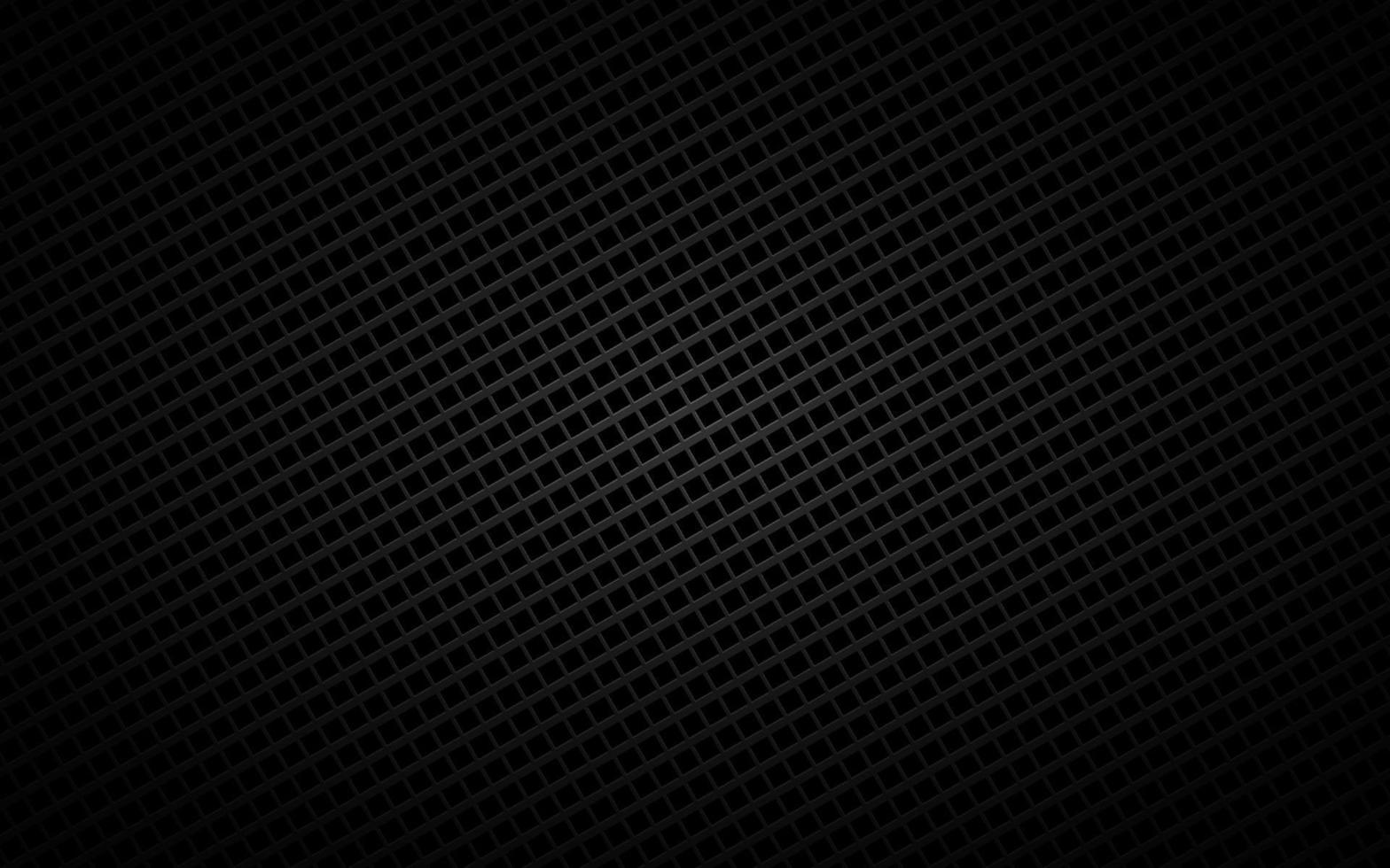 Dark abstract perforated square background. Black mosaic look. Modern geometric vector texture. Simple metallic illustration