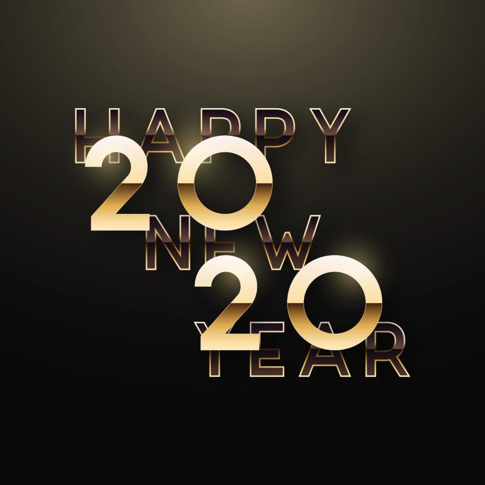 Happy New Year 2020. vector