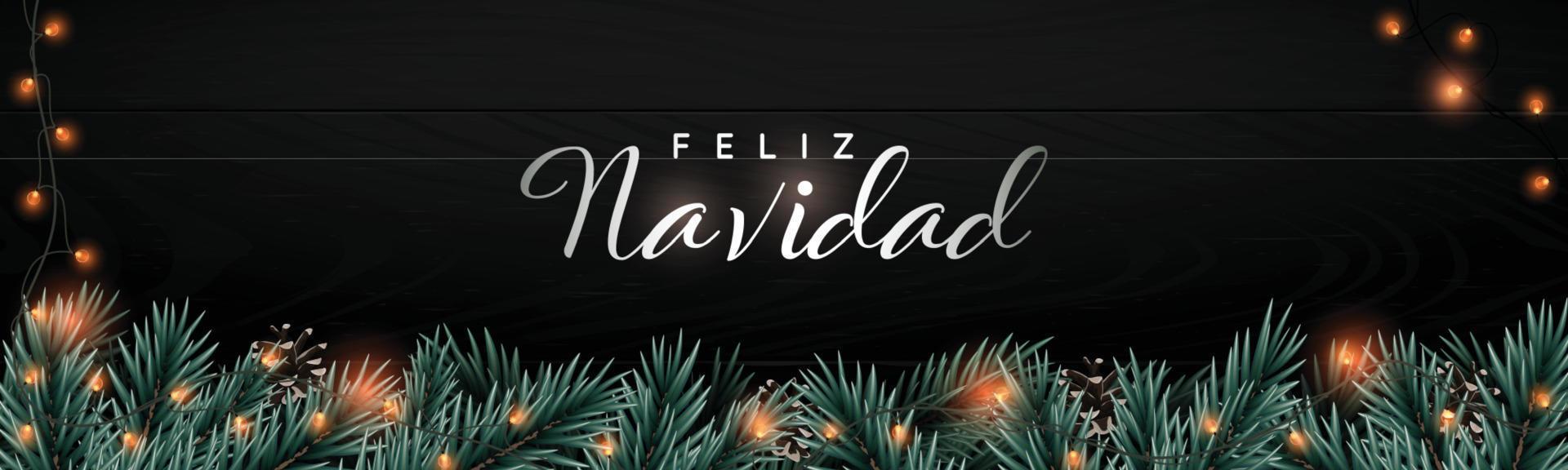 Feliz Navidad - Merry Christmas. vector