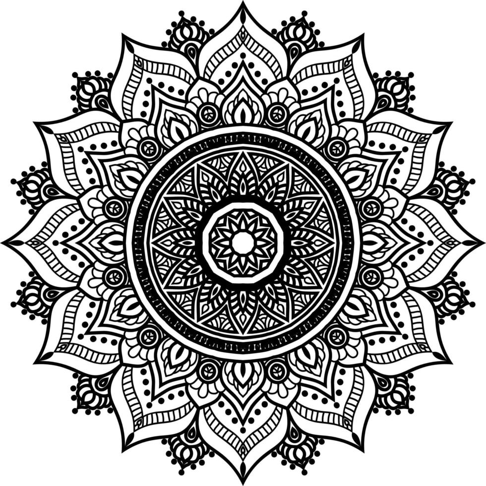 mandala round ornament decoration background vector
