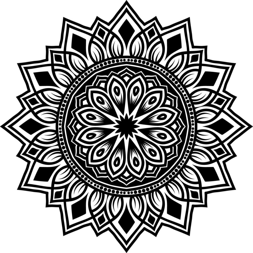 mandala redondo ornamento decoracion antecedentes vector