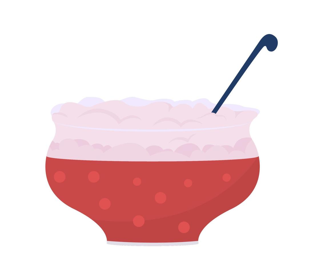 Punch drink semi flat color vector item