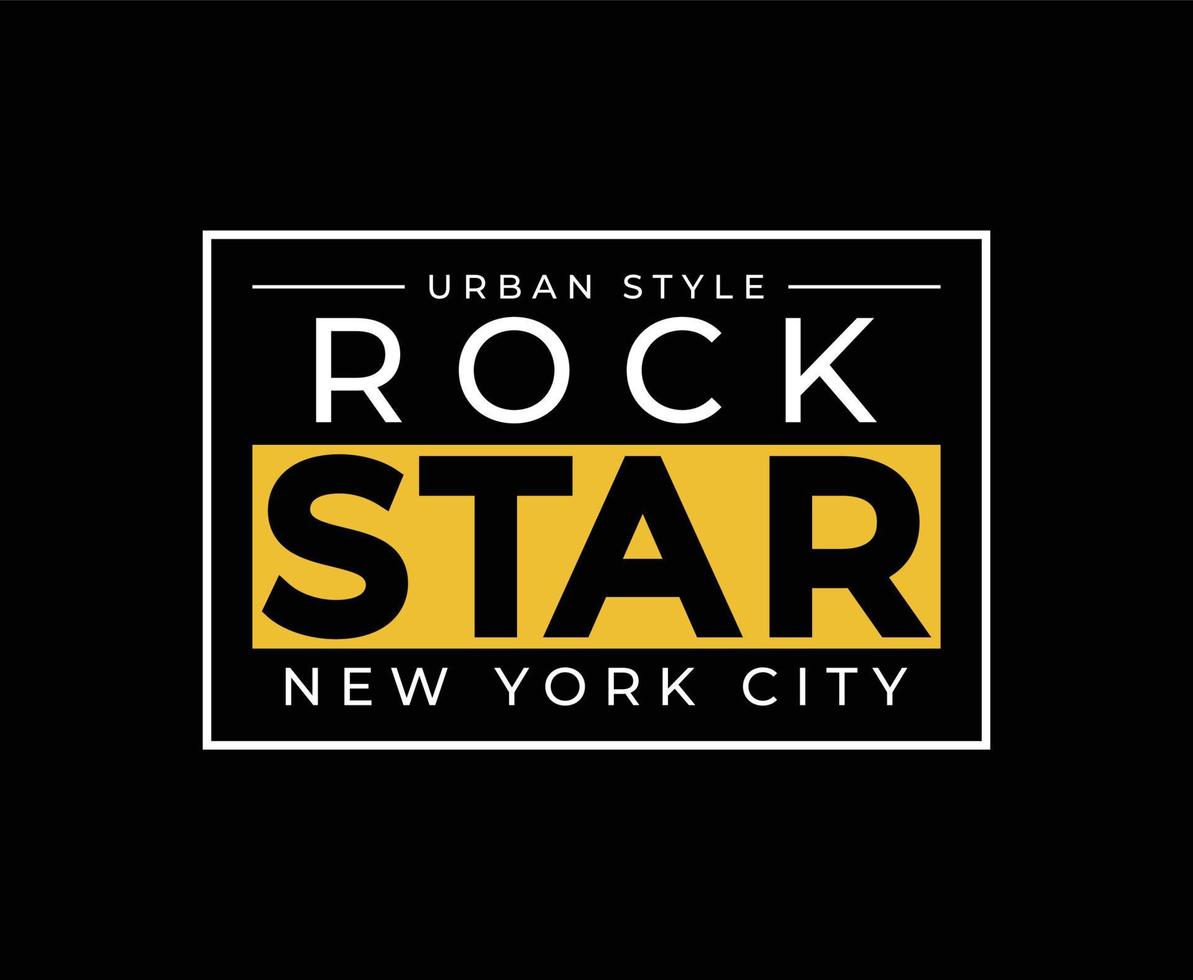Rock Star Typography Vector T-shirt Design