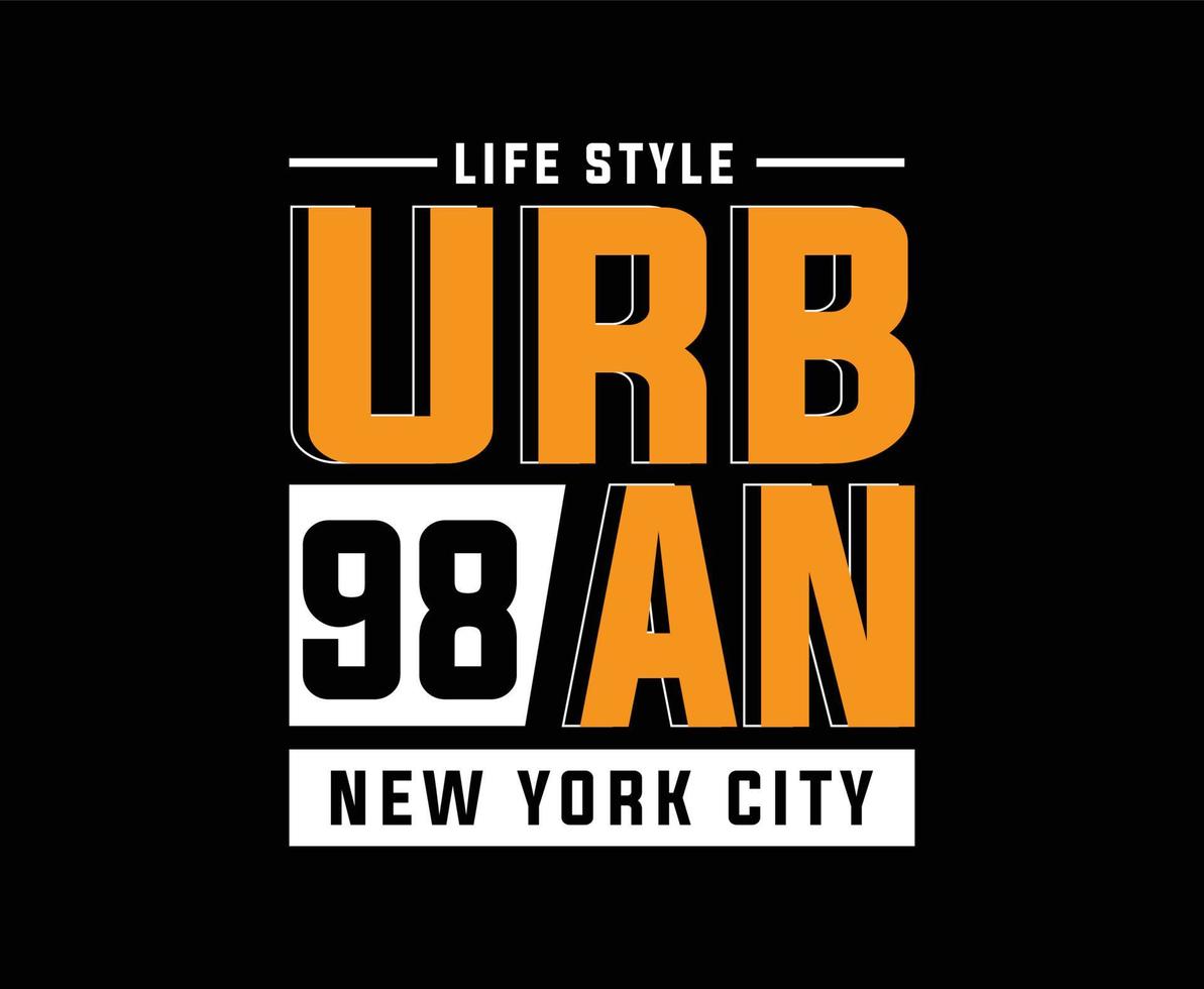 diseño de camiseta de vector de tipografía urbana de la ciudad de nueva york para imprimir