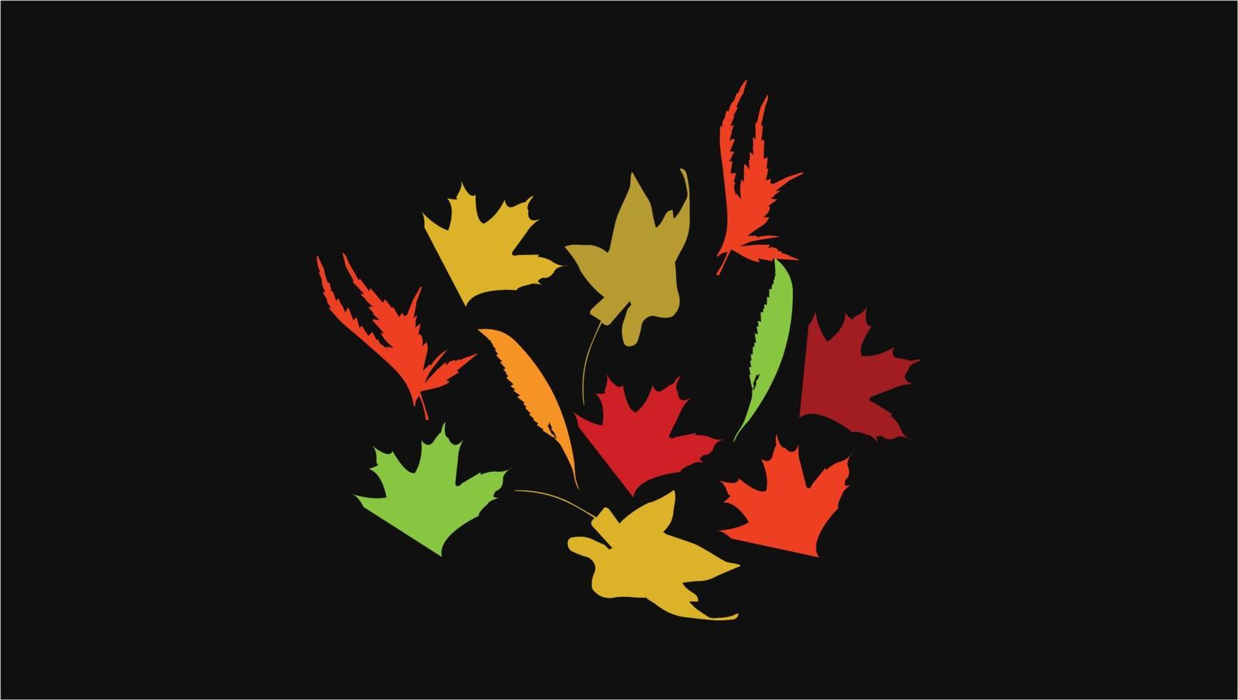 Collection Of Different Autumn Leaves Isolated vector
