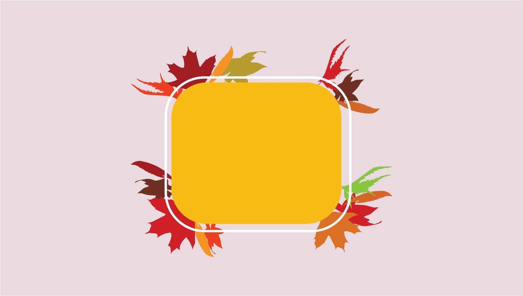 Autumn Blank  Shape vector For Text banner  Design