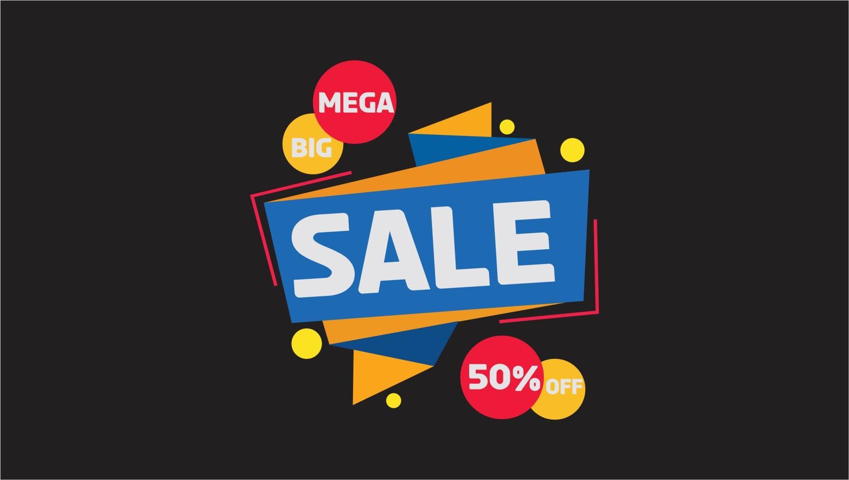 Sale Discount Up To 50 Off Promotion Printing Marketing Template vector