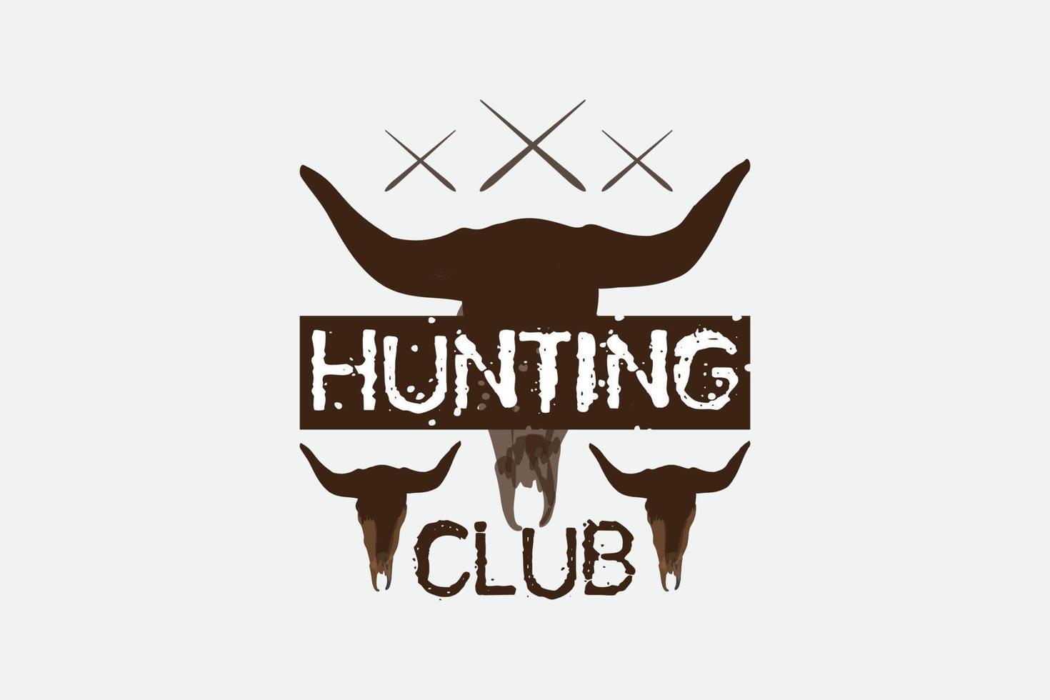 Hunting T-shirt Design Vector- Hunting Club. contain a Hunting vector. vector