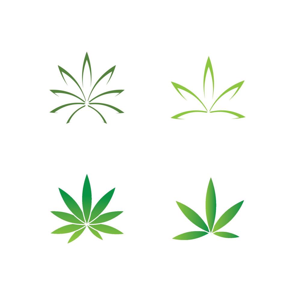 vector logo de icono de cannabis o marihuana para la industria médica o farmacéutica