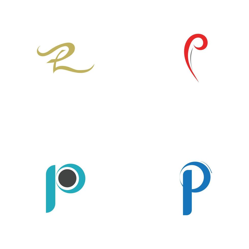 Letter p Logo Template vector icon design