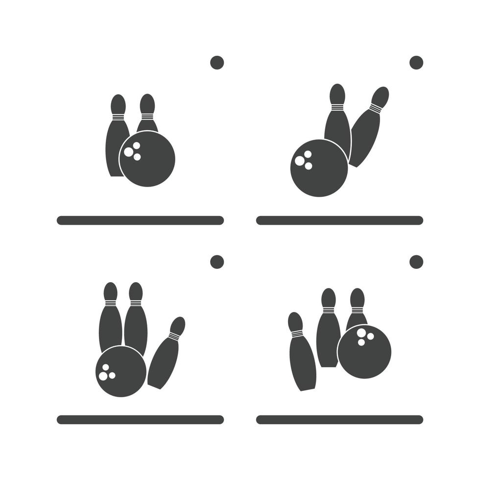 vector de ilustración de plantilla de diseño gráfico de icono de bolos