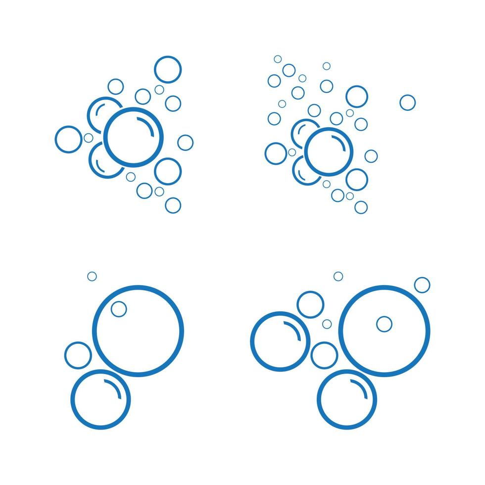 Bubble water vector illustration design template