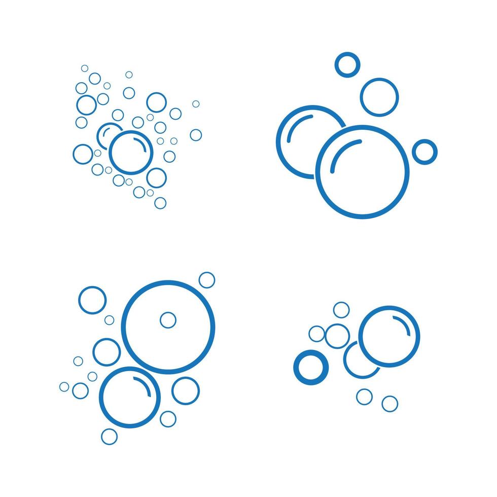 Bubble water vector illustration design template