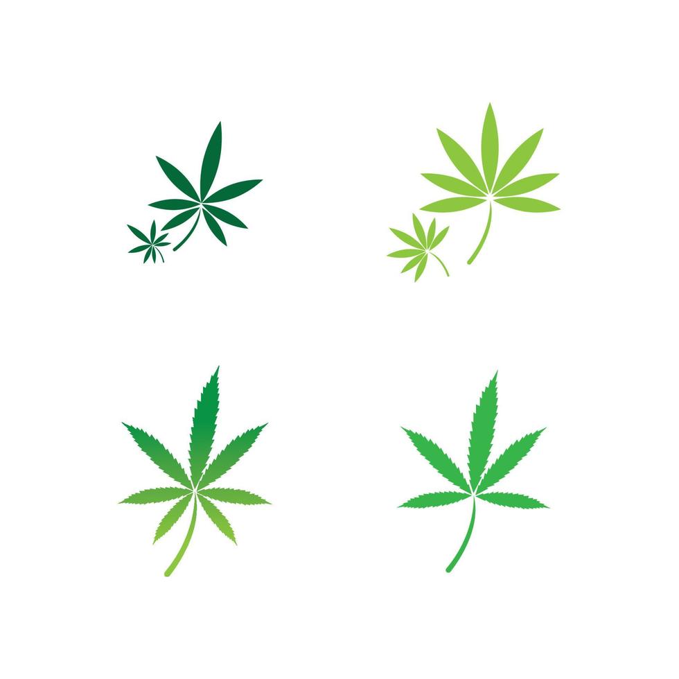 vector logo de icono de cannabis o marihuana para la industria médica o farmacéutica