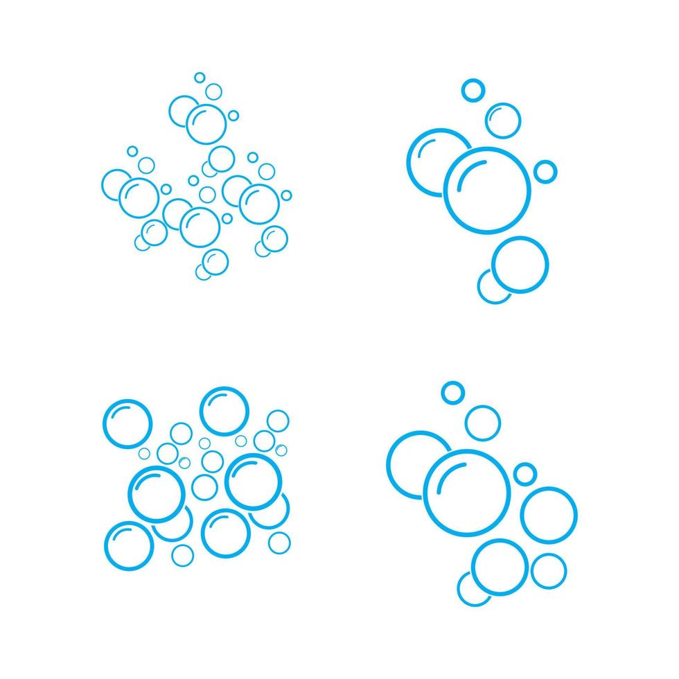 Bubble water vector illustration design template